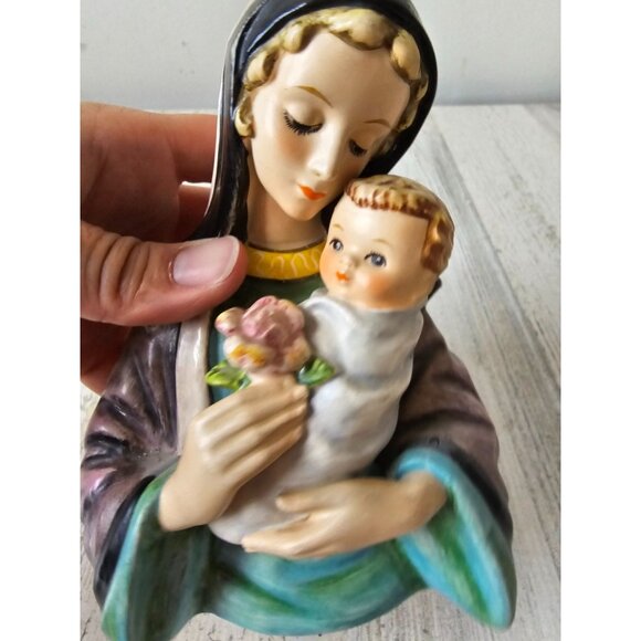 Goebel 401 1959 madonna Mary baby Jesus bust robson Germany vintage lady child i - Picture 7 of 8